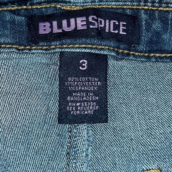 Blue Spice Paper Bag Rolled Hem Jean Shorts - Picture 8 of 8